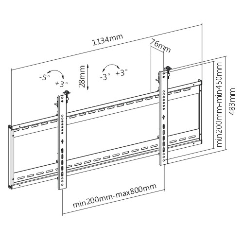 Кронштейн для видеостен Brateck LVW03-48F