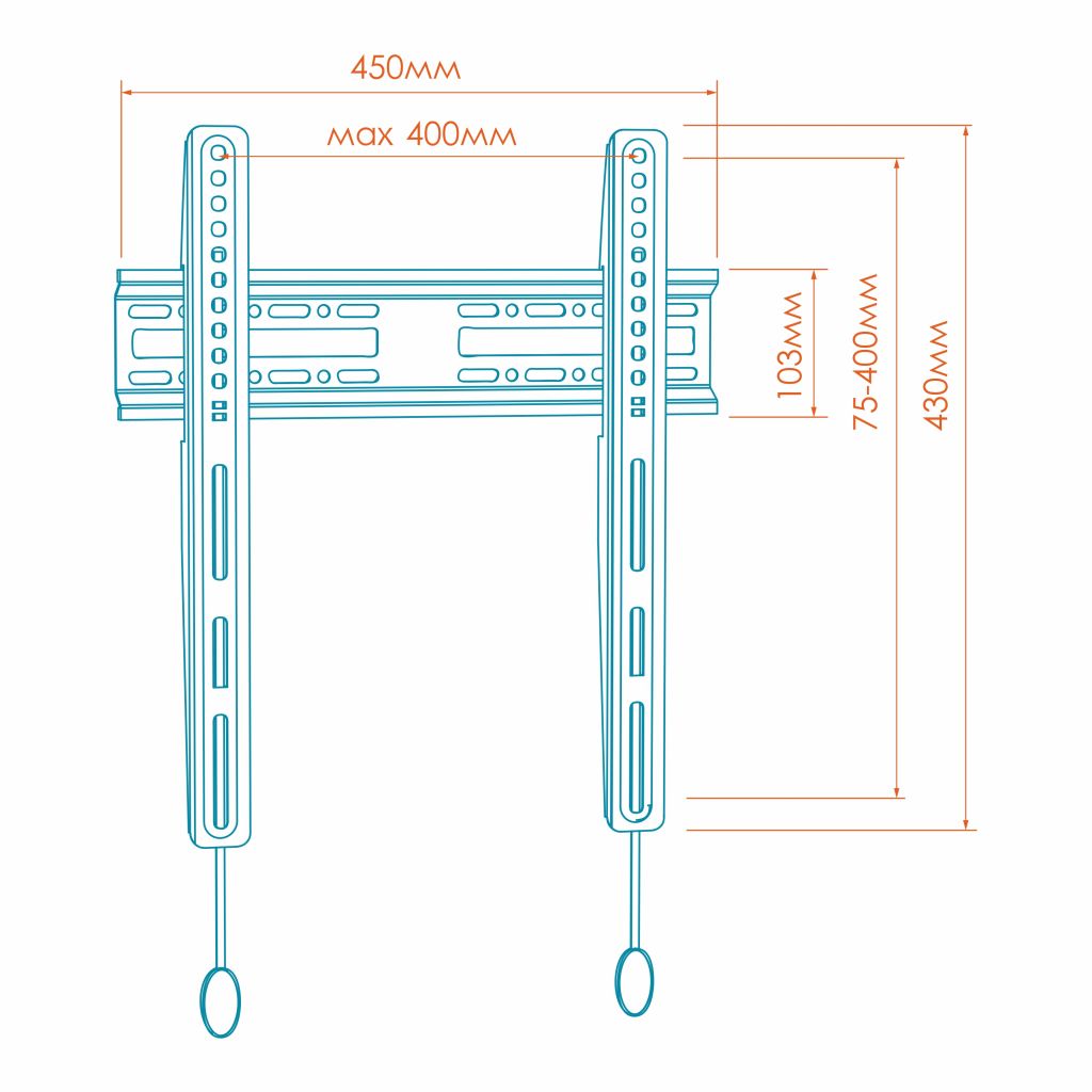 Кронштейн фиксированный Onkron FM2, до 50кг