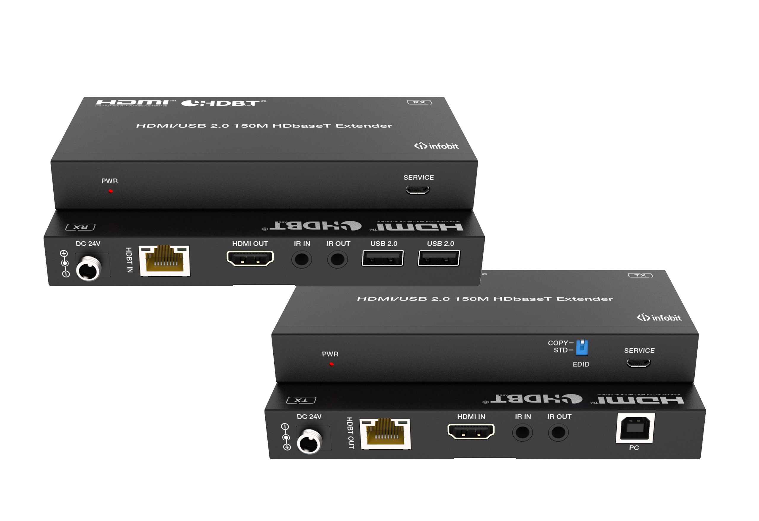 Приемо-передатчик Infobit iTrans E150U2 HDBaseT HDMI 18.0Gbps, 150m for 1080p, 120m for 4K/60Hz