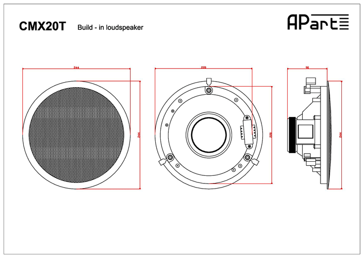 Потолочный громкоговоритель Biamp CMX20T White
