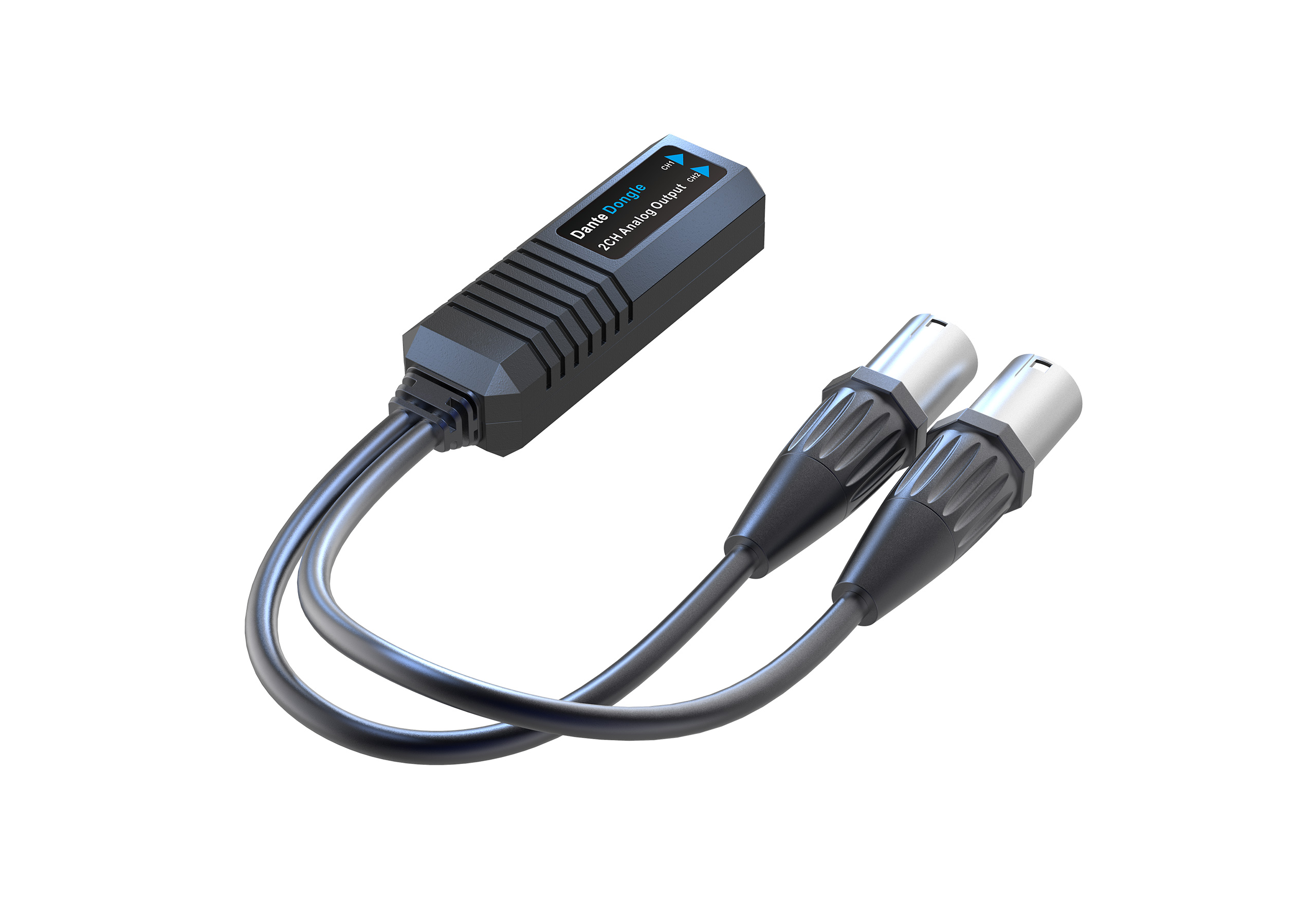 2-канальный аналоговый приемник Dante на XLR Infobit iTrans DX2-R-22