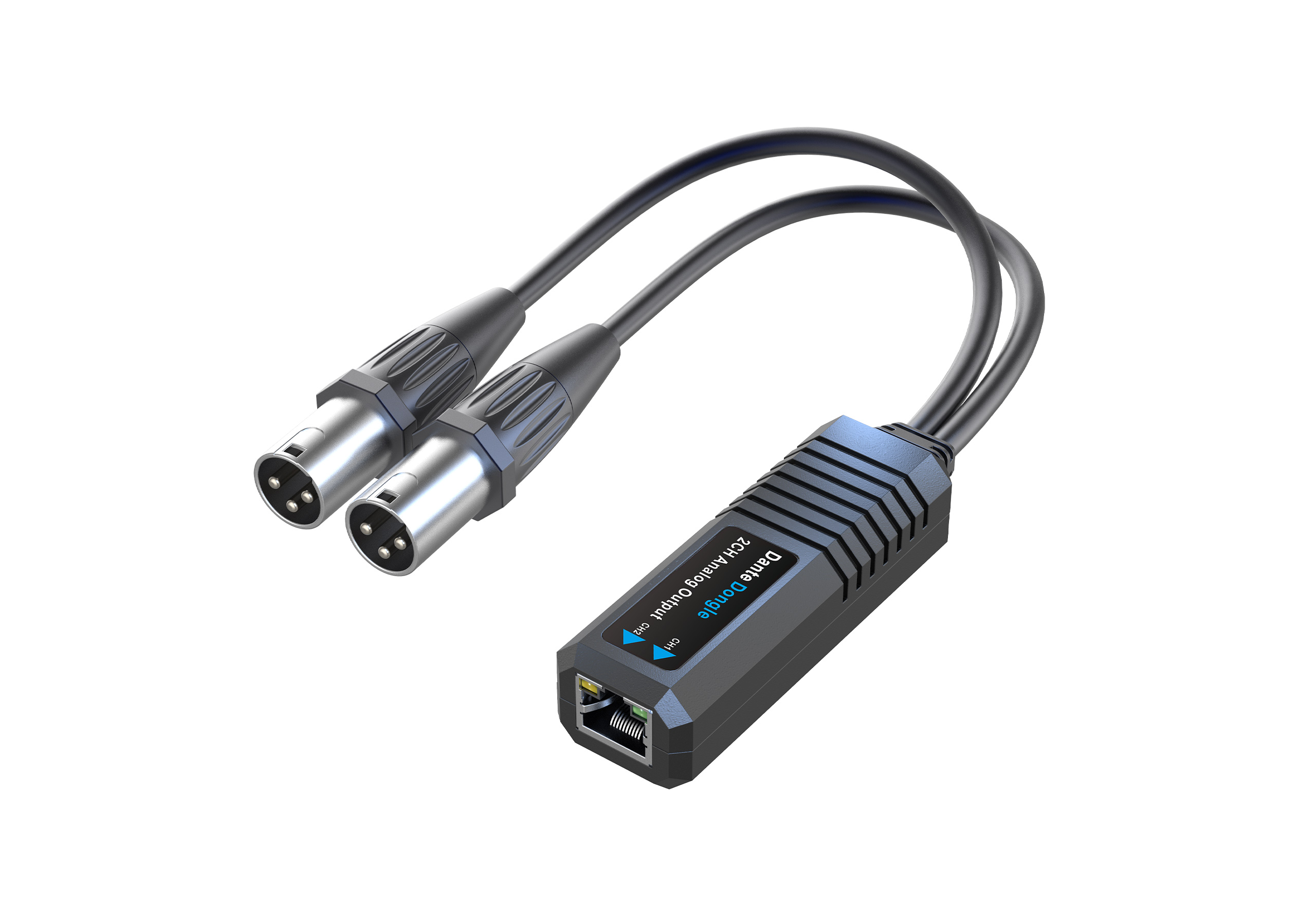 2-канальный аналоговый приемник Dante на XLR Infobit iTrans DX2-R-22